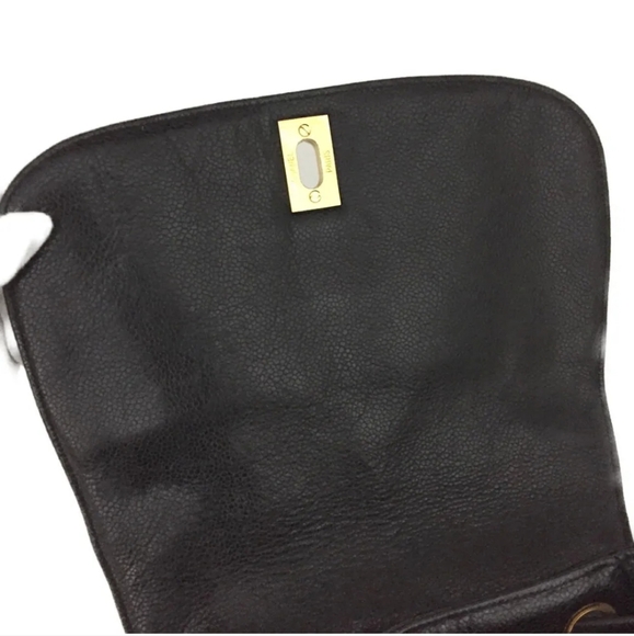 CHANEL Quilted Matelasse CC Logo Caviar Skin Chain Backpack Black - Picture 8 of 11